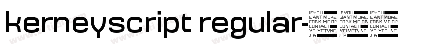 kerneyscript regular字体转换